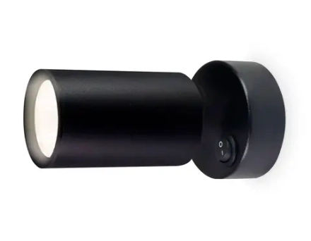 Накладной поворотный спот с выключателем TA1292 BK черный GU10 max 12W 87*55*138