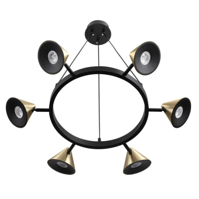 8233/6 COMFI LN25 209 черный/золото, металл Подвесной светильник GU10 LED 6*7W 220V LAMINA