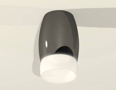 Комплект накладного светильника с акрилом XS1123024 DCH/FR черный хром/белый матовый MR16 GU5.3 (C1123, N7177)