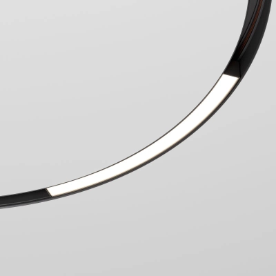 Slim Magnetic Трековый светильник для радиусного шинопровода 16W 4200K Planar чёрный Ø 800мм 85180/01