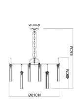 Подвесная люстра Arte Lamp BORGIA A4088LM-15AB, 15хG9