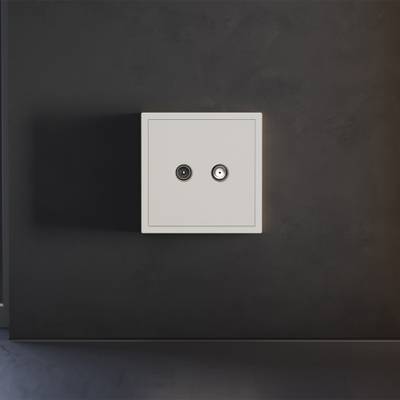 VLS001613 Накладка для розетки телевизионной оконечной TV+SAT, S70 (хлопок). (ТМ Maytoni)