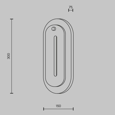 Настенный светильник (бра) Вентана / Ventana 3000К 15Вт, MOD523WL-L15BG3K1. TM Maytoni