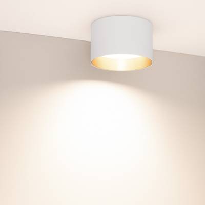 Светильник SP-BISCOTTO-R140-15W Warm3300-MIX (WH-GD, 80 deg, 230V) (Arlight, IP54 Металл, 5 лет)