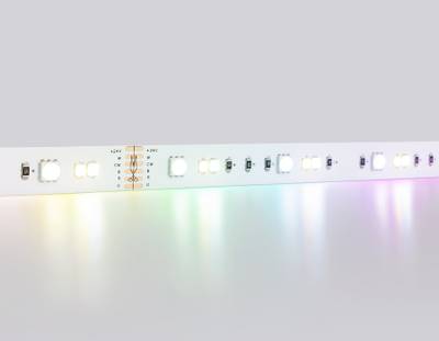 Светодиодная лента RGB с регулировкой температуры света GS4501 5050+2835 90Led/ 13W m/ 24V IP20 RGB+CCT 3000-6500K/ 5000*12*1.87mm/ кратность резки 166mm (6 конт.)
