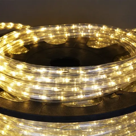 13-2W-100M-220V-LED-U WW/W FLASH дюралайт круглый
