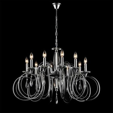8032/10 CLASSI LN25 20 хром, металл/хрусталь Люстра подвесная Е14 10*40W 220V LAOKA