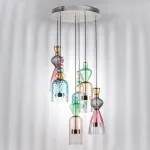 814069  2КОР! Люстра BELLE LED 6х8W 2400LM АЛЮМИНИЙ/МУЛЬТИКОЛОР 3000K Lightstar