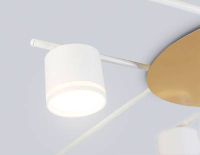 Светильник потолочный FL51759/8 WH/GD белый/золото GX53/8 max 12W 870*870*95