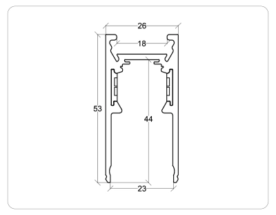Шинопровод магнитный низковольтный накладной Magnetic GL3300 WH белый IP20 48V 1000*26.9*53.7