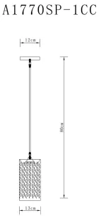 Подвесной светильник Arte Lamp BRONN A1770SP-1CC, 1хE27