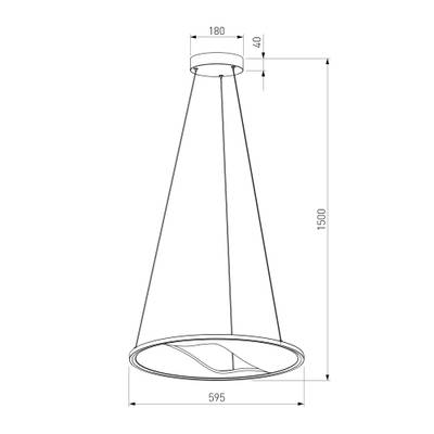 Подвесной светодиодный светильник 40027/1 LED серый, LED