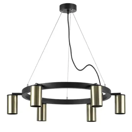 LR016316 Люстра RULLO 6х50W GU10 ЧЕРНЫЙ/БРОНЗА (571016+214431-6)