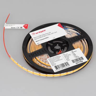 Лента COB-X360-8mm 5V Warm2700 (5 W/m, IP20, CSP, 5m) (Arlight, -)