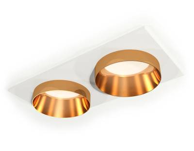 Комплект встраиваемого светильника XC6525024 SWH/PYG белый песок/золото желтое полированное MR16 GU5.3 (C6525, N6134)