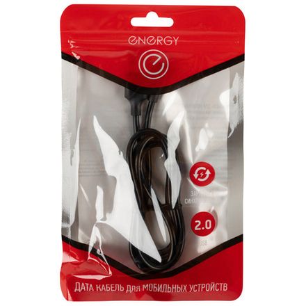 Кабель Energy ET-30 USB/Lightning, цвет - черный