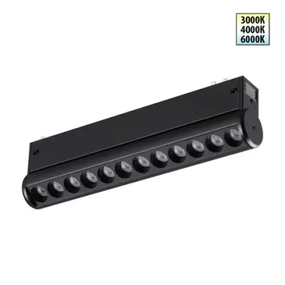 359946 PORT NT25 214 черный Трековый светильник с переключ. цв. темпер. IP20 LED 3000К\4000К\6000К 10W 90-240V VECTOR