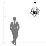 732267 Люстра GABBIA 6х40W E14 ЧЕРНЫЙ Lightstar