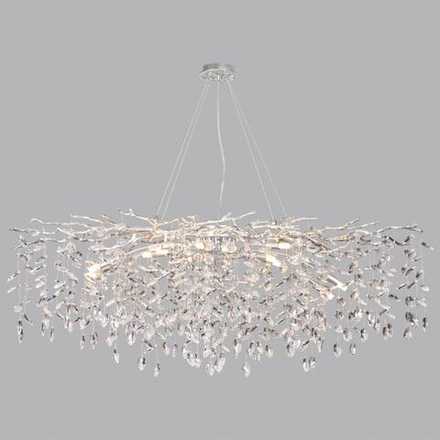 4970/14 HALL ODL24 615 матов.серебристый/алюмин./хрусталь Люстра G9 14*40W DELICA