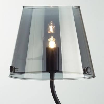 6570/1T MODERNI LN25 черный/дымчатый/металл/стекло Настольная лампа G9 1*20W 220V SMOKY
