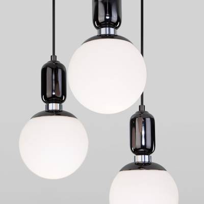 Подвесной светильник со стеклянными плафонами 50151/3 черный жемчуг, E27х3