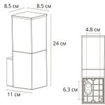 Уличный настенный светильник Arte Lamp PLATE A3710AL-1BK, 1хE27