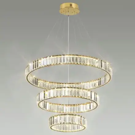5015/88L L-VISION ODL23 589 золотой/прозрачный металл/хрусталь Люстра LED 88W 4000K 8800Лм VEKIA