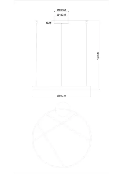 Подвесная люстра ARTE LAMP RICCO A1874SP-45BK, 1хLED