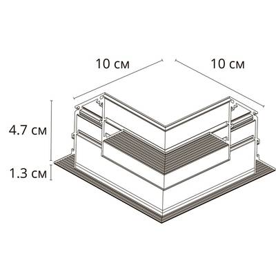 Коннектор угловой для встраиваемого шинопровода Arte Lamp LINEA-ACCESSORIES A487706