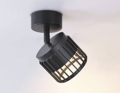 Накладной поворотный спот со сменной лампой TN71159 BK черный GX53 D100*125