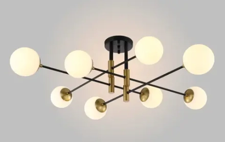 Светильник потолочный Crystal Lux FIDEL PL8 BLACK 0630/106
