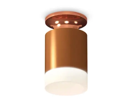 Комплект накладного светильника XS6304153 SCF/PPG/FR кофе песок/золото розовое полированное/белый матовый MR16 GU5.3 (N6906, C6304, N6248)