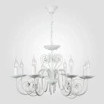 Люстра с хрустальным декором 60018/8 белый с золотом, E14х8