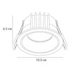 Точечный встраиваемый светильник Arte Lamp CHESS A3314PL-1WH, 1хLED