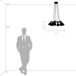 761160 Люстра ACROBATA 6х40W E14 ЧЕРНЫЙ/БЕЛЫЙ Lightstar