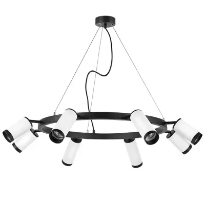 LR01886436440 Люстра RULLO 8х50W GU10 ЧЕРНЫЙ/БЕЛЫЙ (571018+214436-4+214486-4+203437-8)