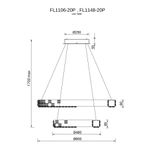 Люстра подвесная Elegance Chrome FL1148-20P, LED