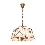Citilux Дрезден CL409152 Люстра подвесная с белым абажуром Бронза