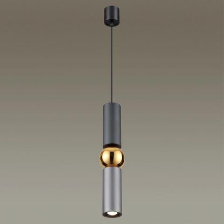 4071/5L L-VISION ODL19 475 серый/золото Подвес GU10 1*5W SAKRA