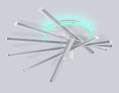 Светильник светодиодный потолочный FL6231 WH белый 88W 3000K-6400K+RGB 605*605*200 (ПДУ ИК)