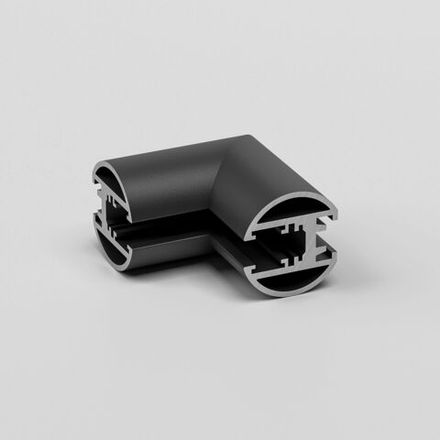 Mini Magnetic Коннектор угловой внутренний для накладного шинопровода Round черный 85216/00