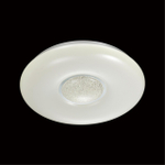 2074/DL PALE SN 069 Светильник пластик/белый/хром/прозрачный LED 48Вт 3000-6300K D410 IP43 пульт ДУ LAZANA