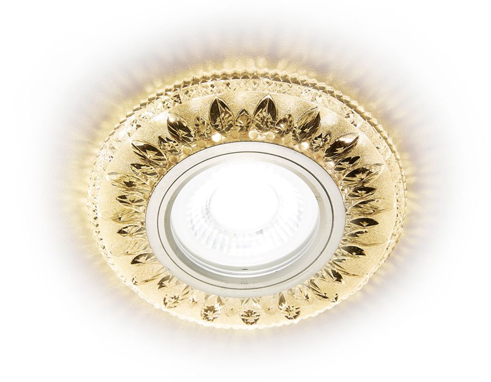 Встраиваемый точечный светильник со светодиодной лентой S305 CH/W хром/прозрачный хрусталь/MR16+3W(LED WARM)