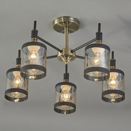 Потолочный светильник Escada 599/5P E27*60W Antique brass/Black