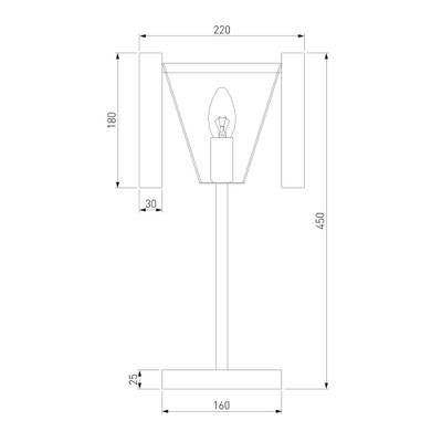 Настольный светильник 01116/1 золото, E14х1