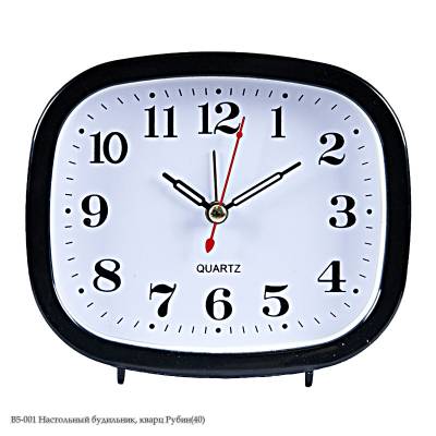 В5-001 Настольный будильник, кварц "Рубин"(40)