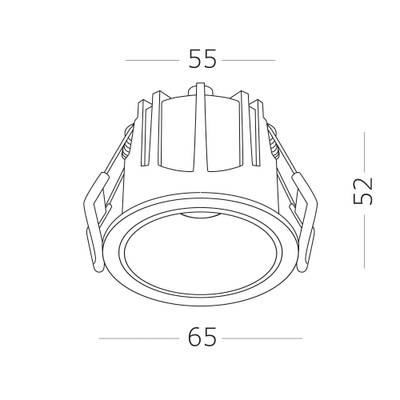 ST757.538.10R Св-к встр. Белый LED 1*10W 60° IP20 D65xH52 85-265V В комплекте