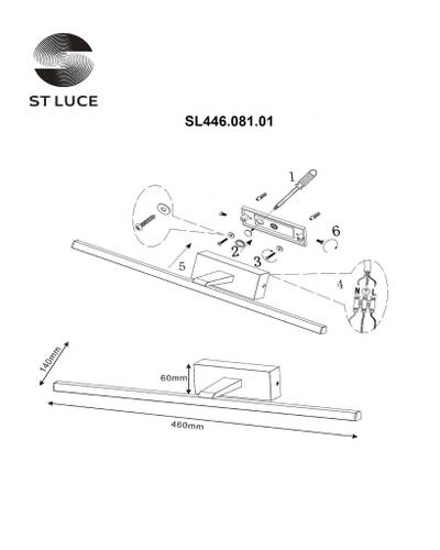 SL446.081.01 Подсветка для картин ST-Luce Белый/Белый LED 1*8W 3000K