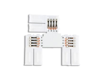 Соединитель T для светодиодной ленты 5050 12/24V (4 конт.) GS7001 (5шт)