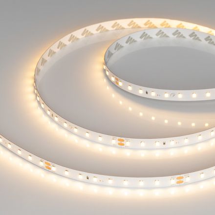 Светодиодная лента RT-A90-10mm 24V Warm2700 (4.8 W/m, IP20, 2835, 5m) (Arlight, высок.эфф.200 лм/Вт)